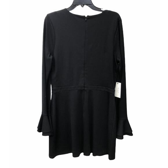 ALI & JAY Black Still Waiting Fit & Flare Mini Dress V Neck Bell Sleeve XL - Picture 4 of 6